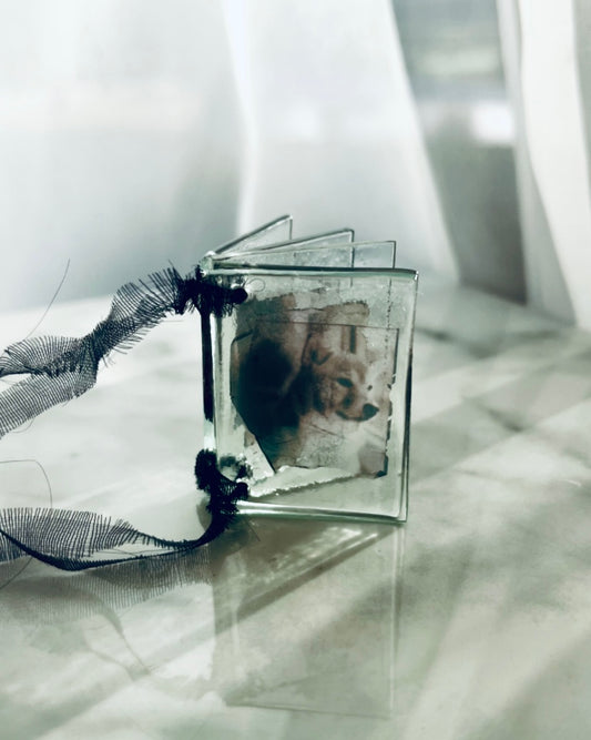 CUSTOM miniature glass photo book