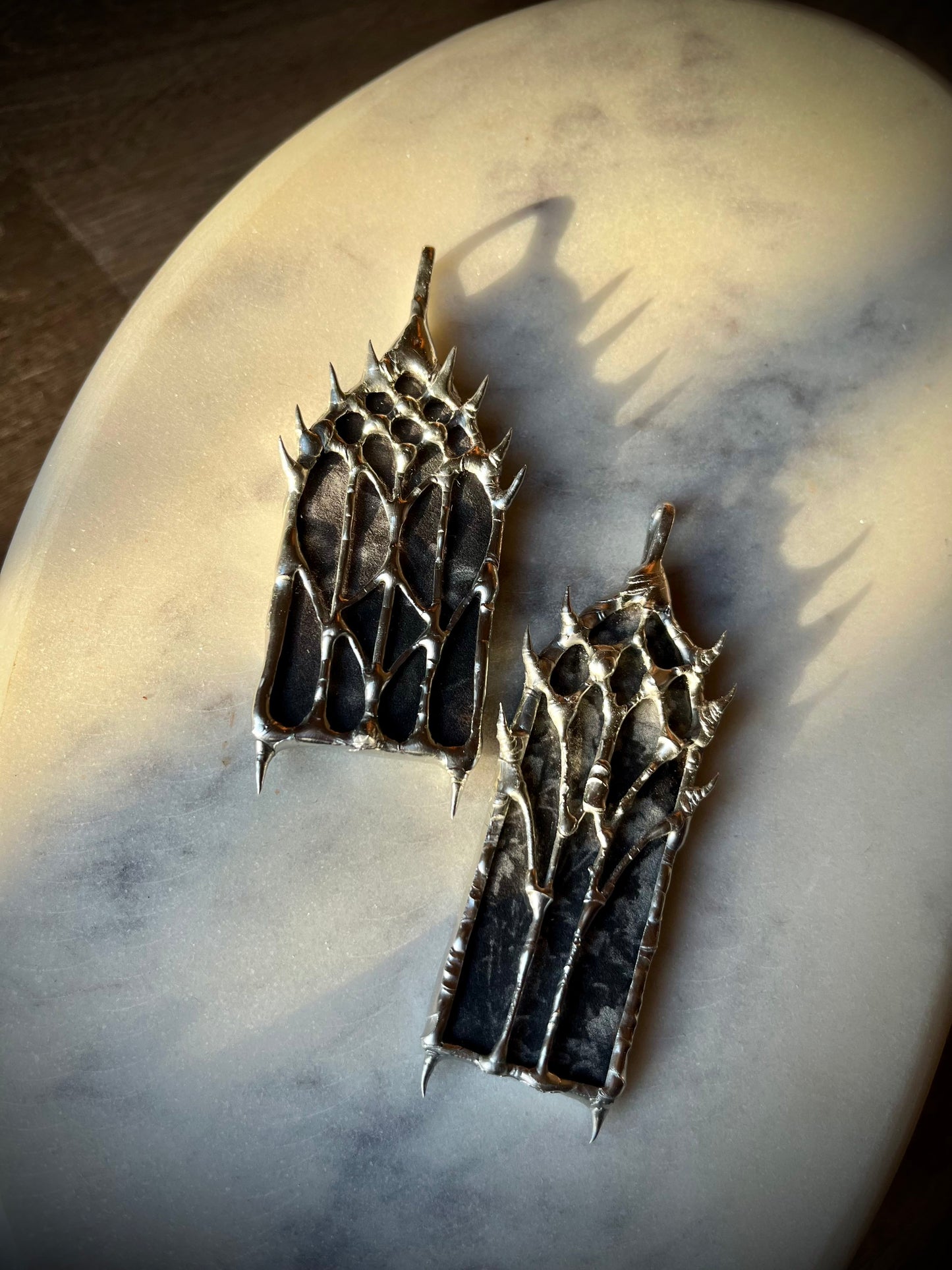 Cathedral Window Necklace: Gothic Stained Glass Spiky Jewelry Renaissance Neckpiece