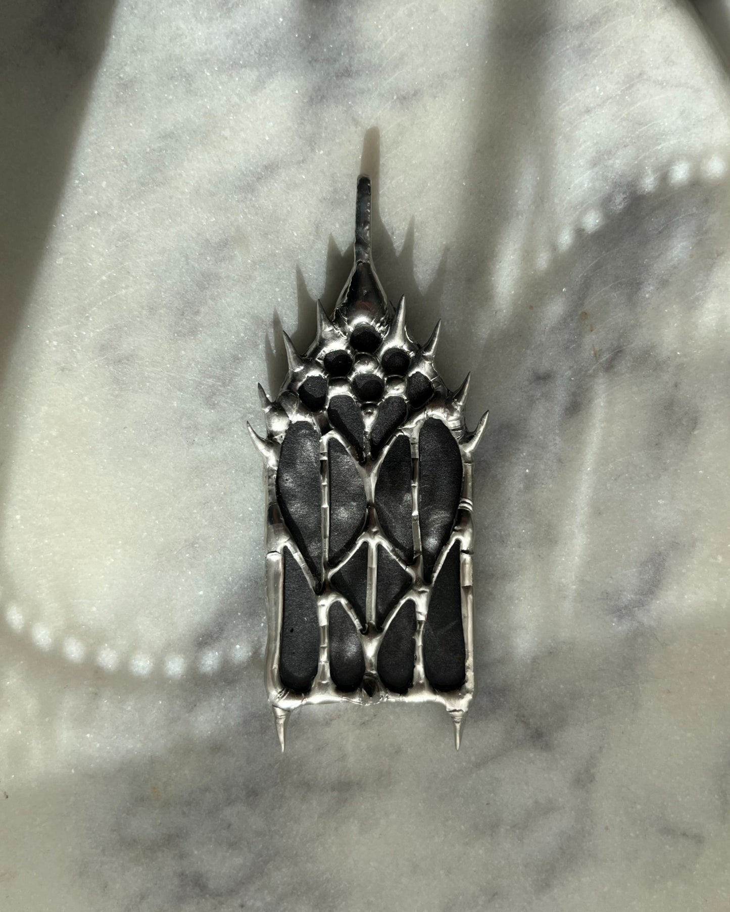 Cathedral Window Necklace: Gothic Stained Glass Spiky Jewelry Renaissance Neckpiece