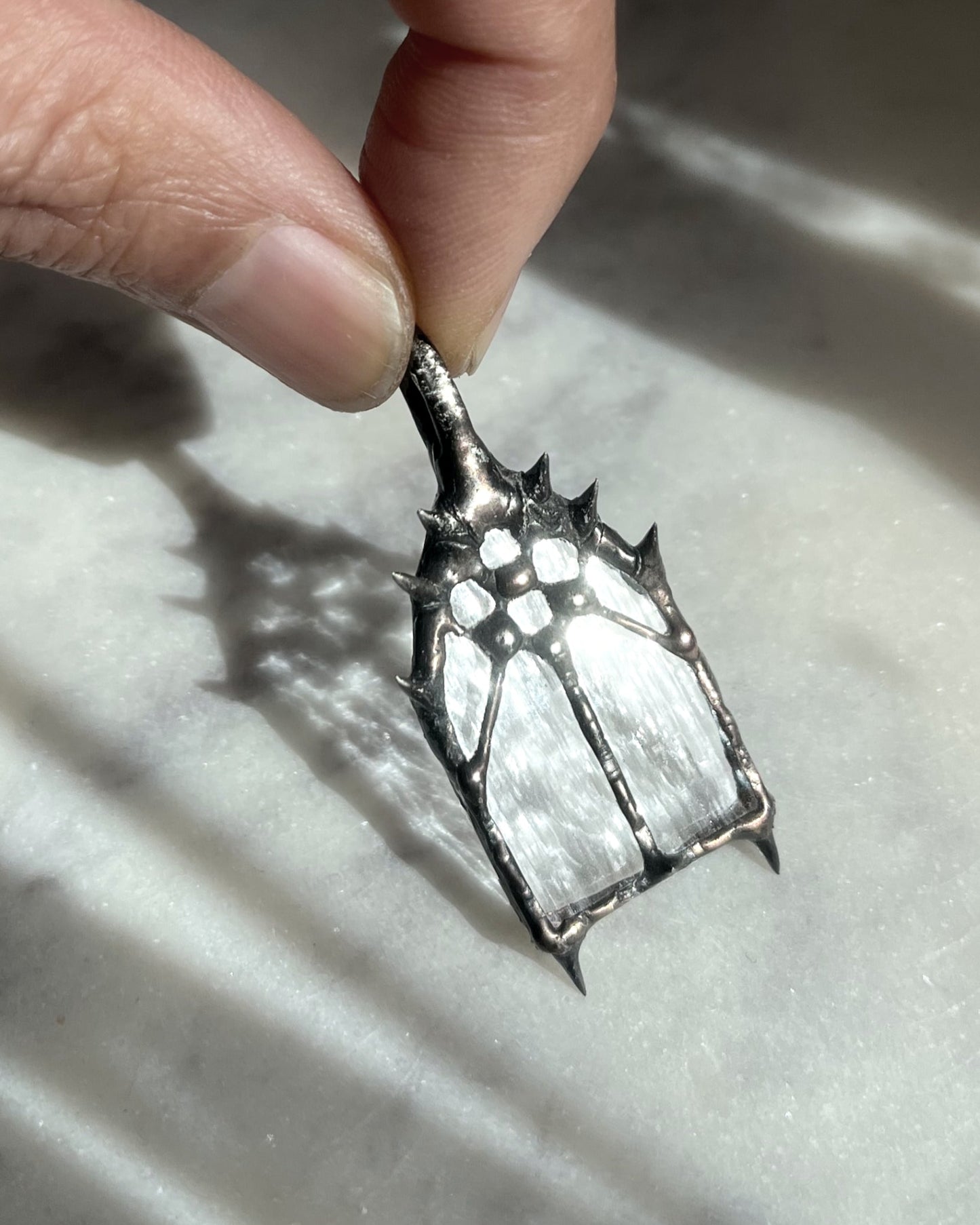 renaissance necklace medieval cathedral window pendant church window gothic cathedral jewelry Christian grunge window stained glass necklace