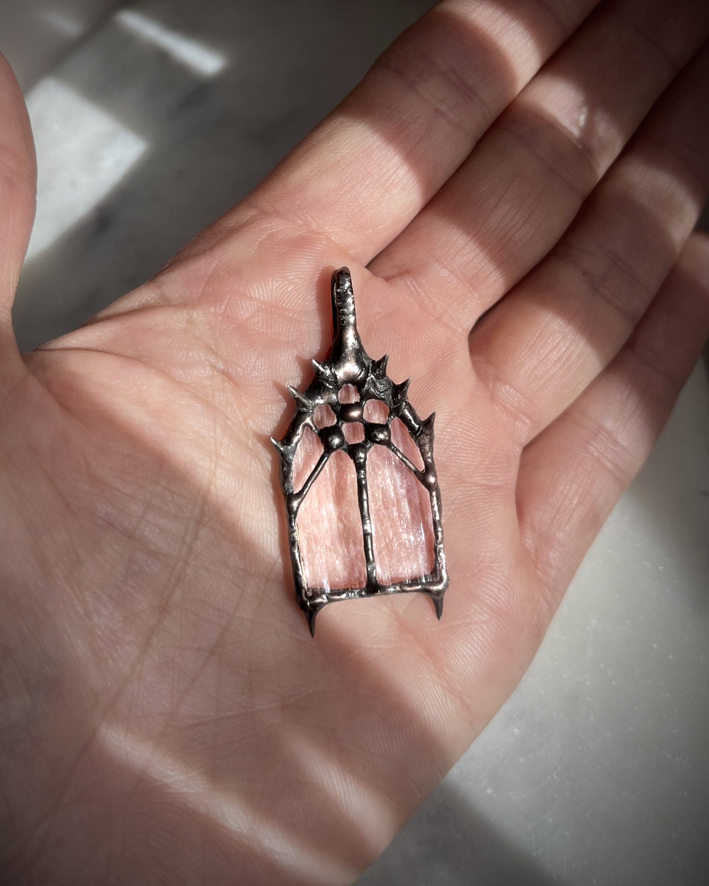 renaissance necklace medieval cathedral window pendant church window gothic cathedral jewelry Christian grunge window stained glass necklace