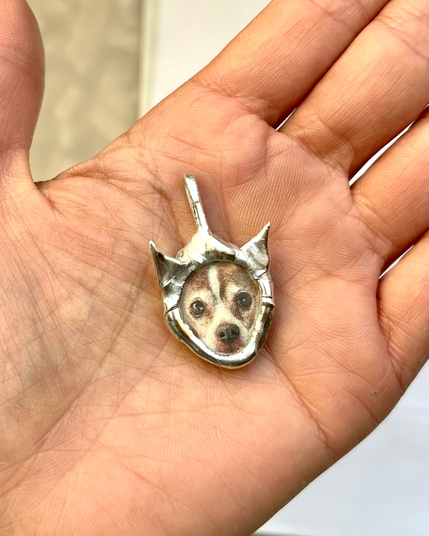 custom pet pendant personalized dog necklace dog loss pendant pet loss jewelry spiky pendant romantic goth whimsigoth alt core grunge witchy cute goth dog lover gift