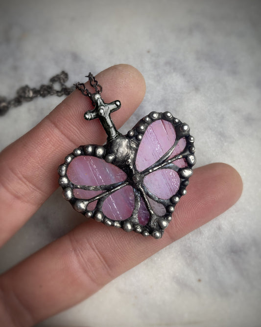 collier celte cœur sacré pendentif quatrefoil médiéval collier gothique mythique