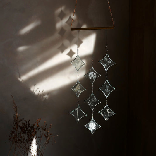 glass suncatcher glass hanging mobile glass wall hanging decor glass star mobile decor