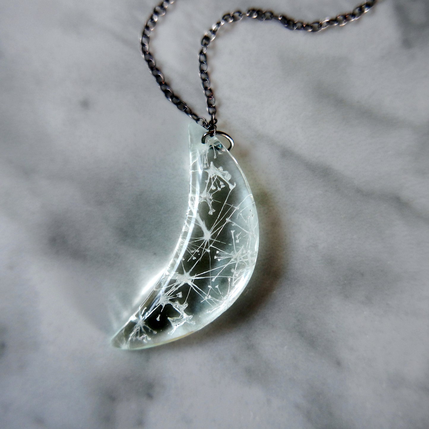 glass moon necklace crescent moon necklace fertility necklace crescent moon jewelry moon jewellery fused glass necklace fossil vitra glass