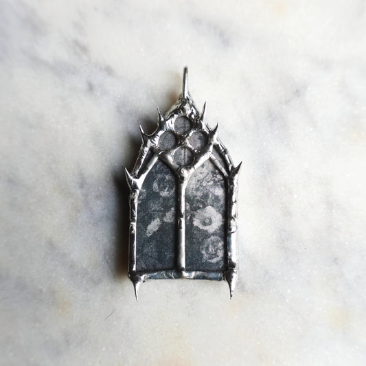 spiky pendant church window cathedral window romantic gothic soft goth grunge alt core cottagegore dark academia whimsigoth haute goth punk