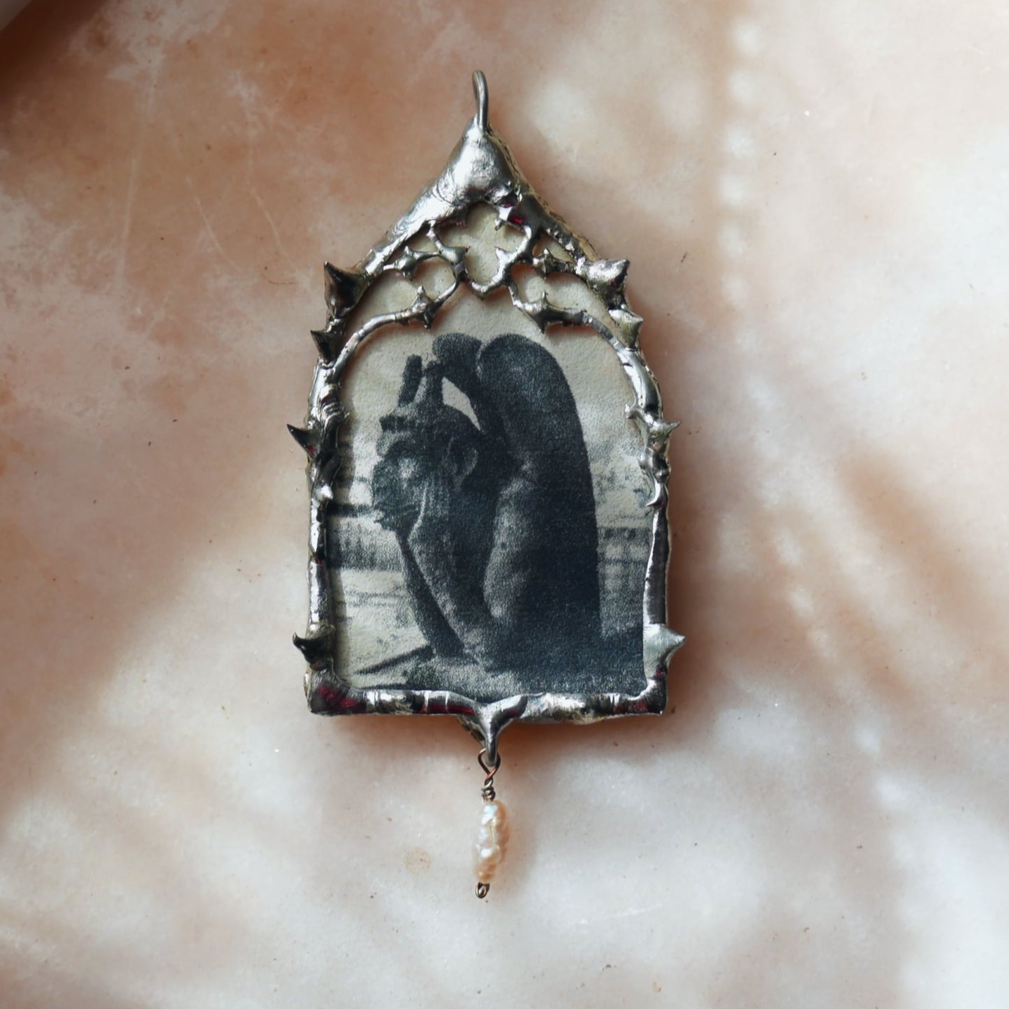 gothic pendant church window cathedral window romantic gothic soft goth grunge alt core gargoyle dark academia whimsigoth haute goth punk