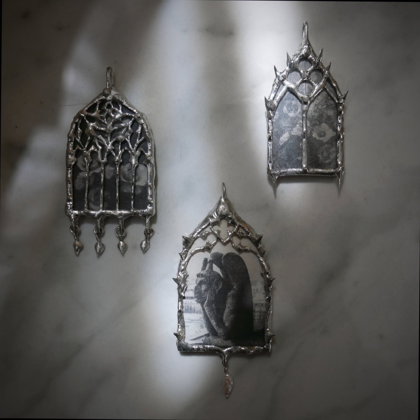 gothic pendant church window cathedral window romantic gothic soft goth grunge alt core gargoyle dark academia whimsigoth haute goth punk