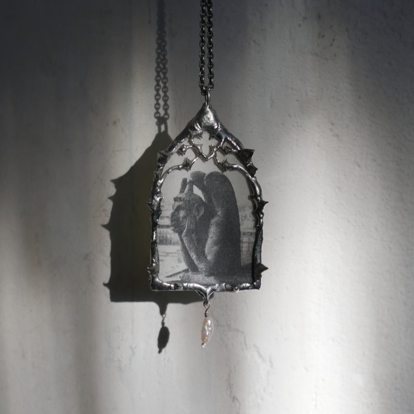 gothic pendant church window cathedral window romantic gothic soft goth grunge alt core gargoyle dark academia whimsigoth haute goth punk