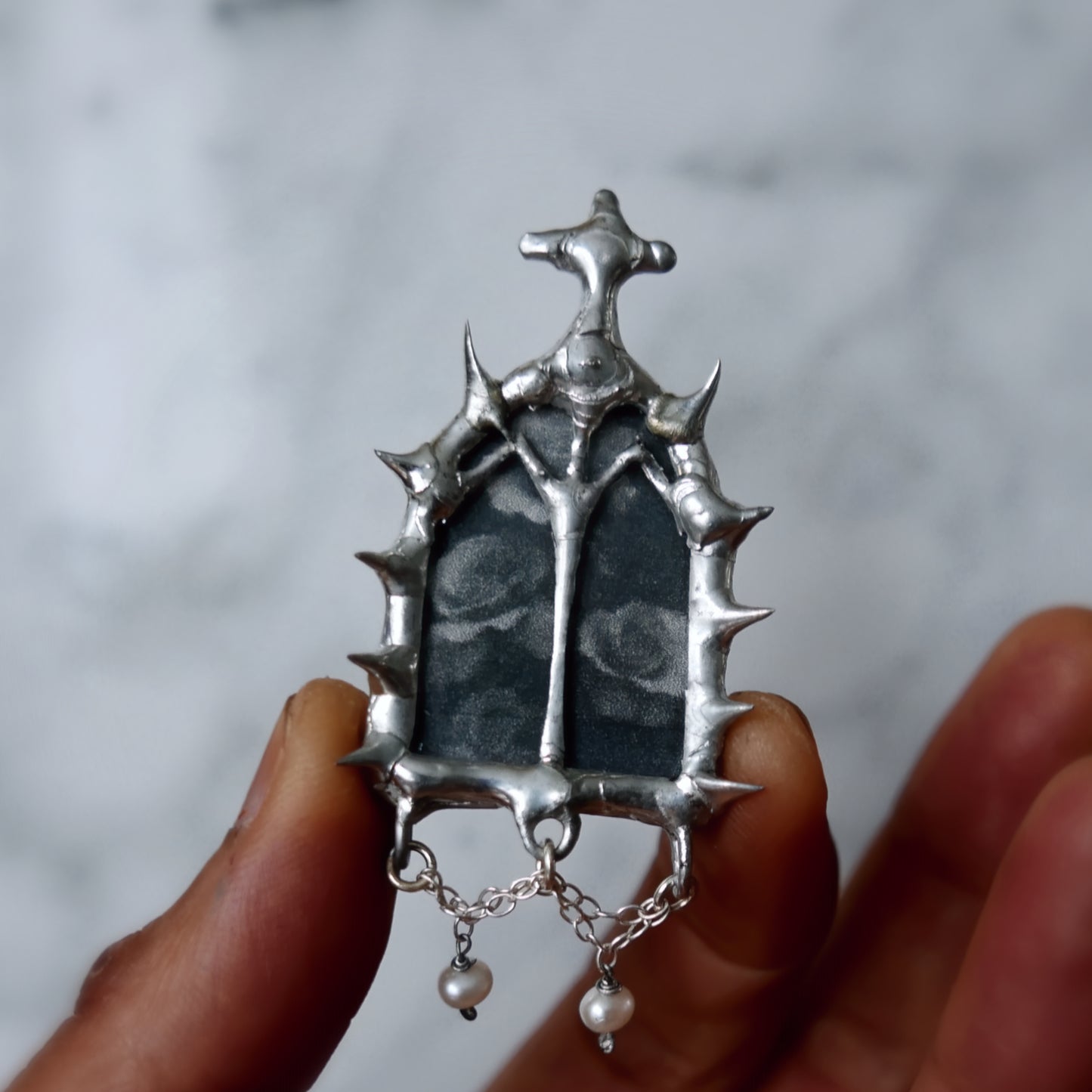 medieval cathedral pendant church window cathedral cross romantic gothic halloween jewelry grunge alt core dark academia spiky jewelry punk coffin nail jewelry whimsicore