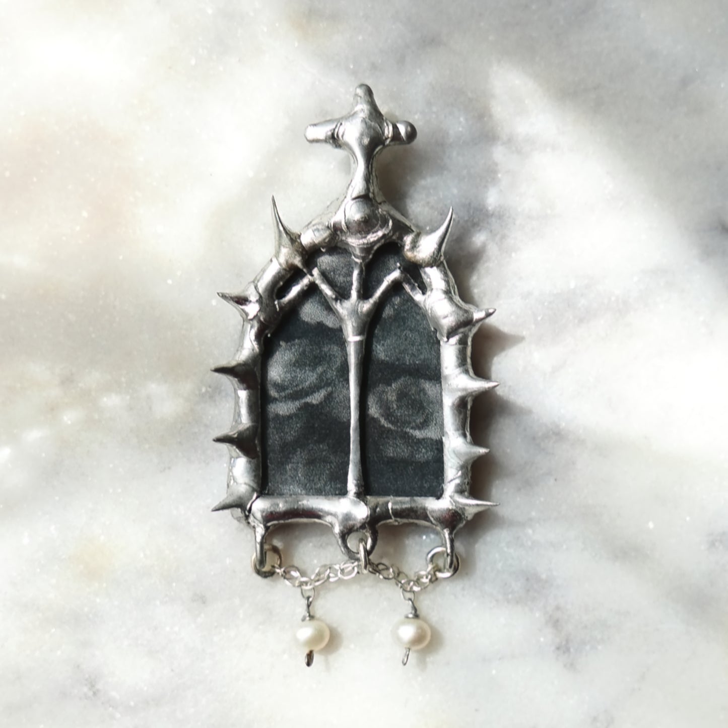 medieval cathedral pendant church window cathedral cross romantic gothic halloween jewelry grunge alt core dark academia spiky jewelry punk coffin nail jewelry whimsicore