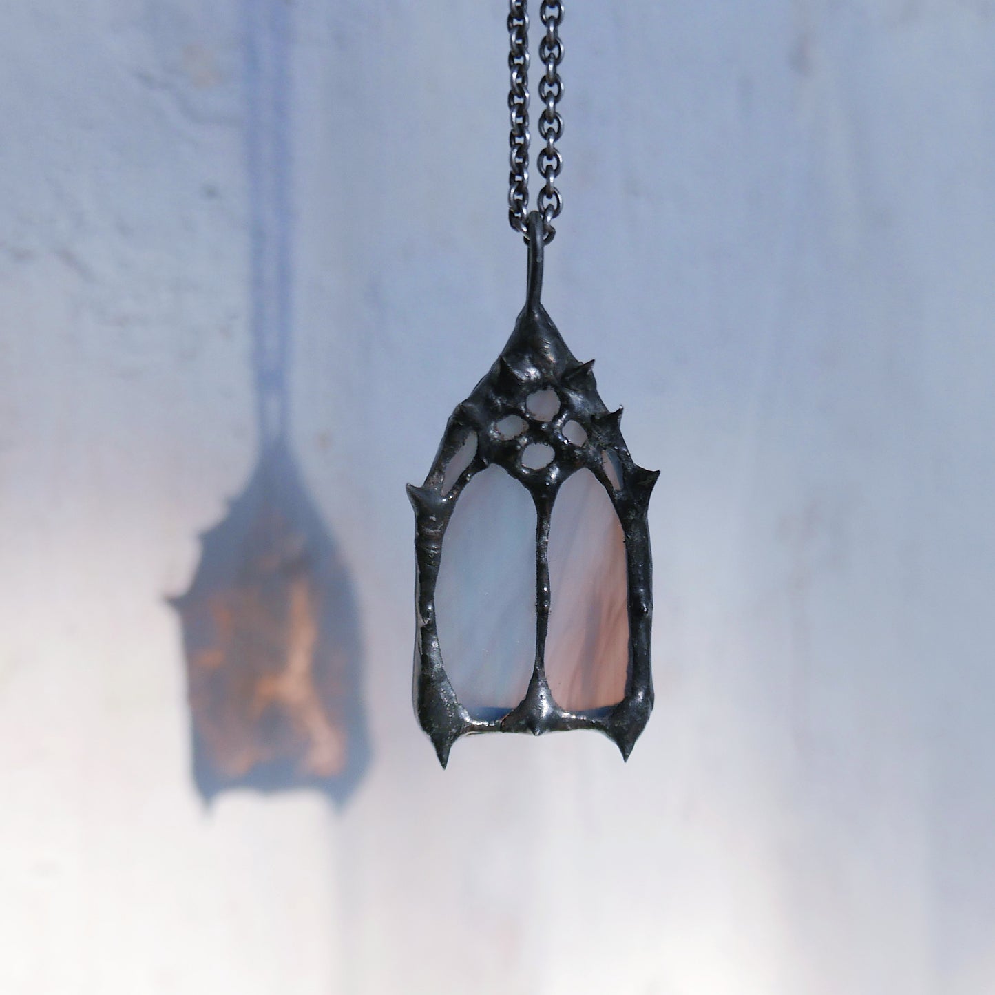 medieval cathedral window pendant church window gothic cathedral jewelry romantic goth alt core grunge rose window stained glass necklace coffin nail jewelry