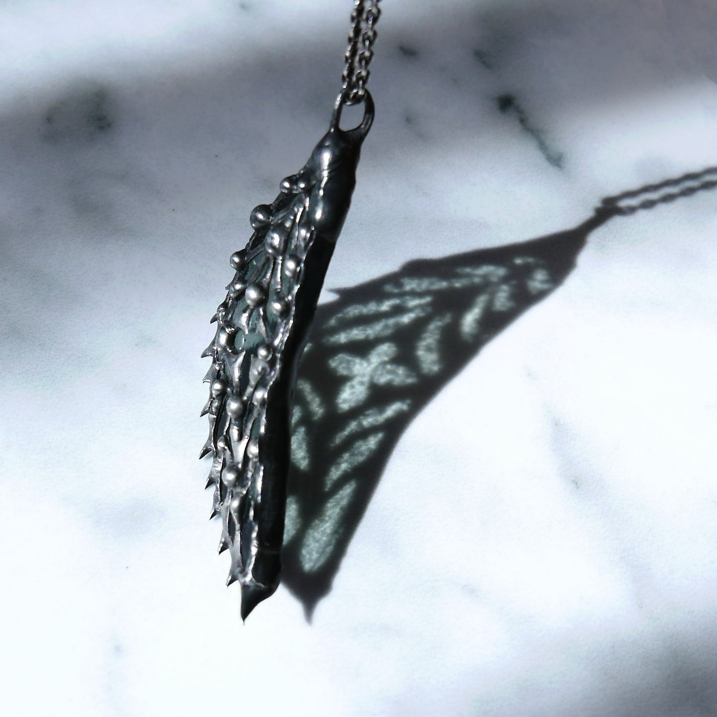 medieval angel wing necklace cathedral window pendant gothic wing jewelry spiky angel wing necklace Christian stained glass suncatcher goth