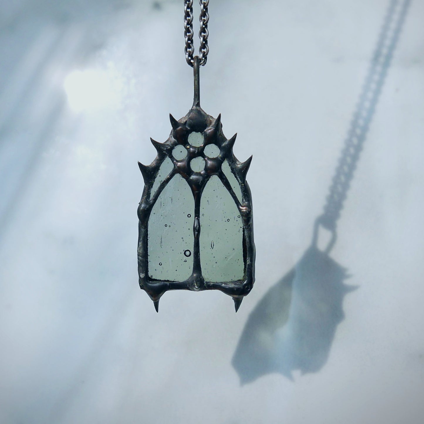 medieval cathedral window pendants sexy halloween jewelry gothic window jewelry romantic goth Christian heart witchy stained glass necklace