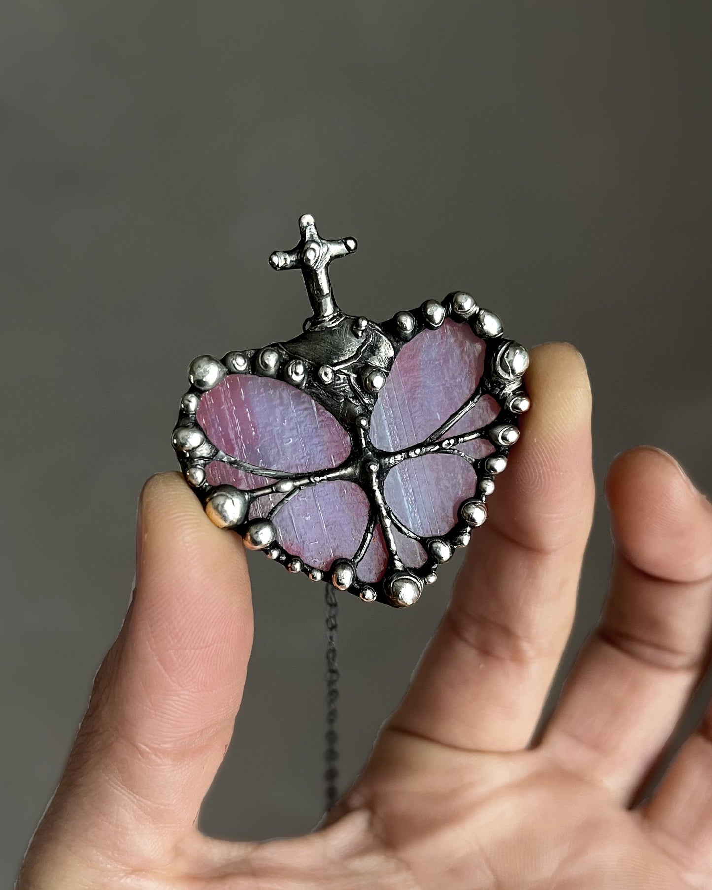collier celte cœur sacré pendentif quatrefoil médiéval collier gothique mythique
